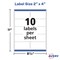 Avery Printable Shipping Labels with Sure Feed, 2" x 4" Customizable Stickers, White, 500 Blank Mailing Labels Total, Great for Mailing, Shipping, and More (2-Pack of 8163)